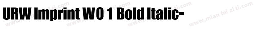 URW Imprint W01 Bold Italic字体转换